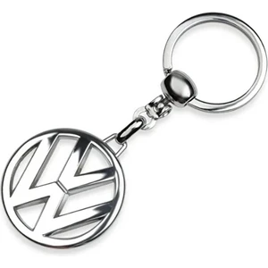 Volkswagen Logolu Metal Otomobil Anahtarlığı - Krom Kaplamalı  1 Adet