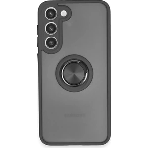 Newface Samsung Galaxy S23 Plus Kılıf Montreal Yüzüklü Silikon Kapak - Siyah