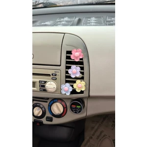 2’li Kokusuz Şeffaf Parlak Araç Papatya Araba Klima Süsü Otomobil Süslemeleri Araç Içi Aksesuar
