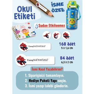ÖRÜMCEK ADAM Etiket SUDAN ETKİLENMEZ,