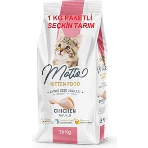 Yavru Kediler Için Tavuklu Kuru Mama Yavru Kedi Maması Tavuklu 1 kg