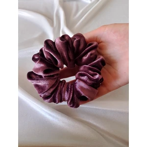 Menekşe – Mor Kadife Scrunchie Saç Tokası | Saç Kırmayan Yumuşak Lastik