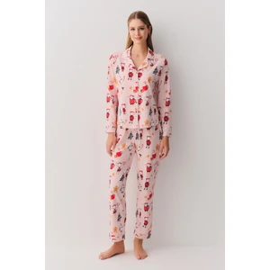 Lulusu Gömlek Yaka Pijama Takımı