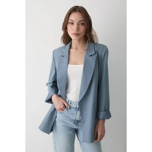 Kadın Blazer Ceket Çizgili Tasarım Içi Astarlı Konforlu Günlük Kullanım İçin