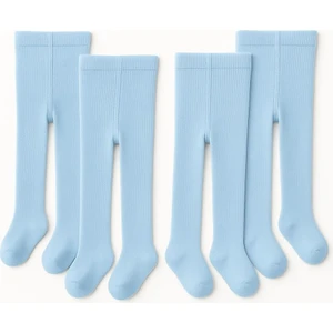 4 Adet Organik Pamuk -Terletmez- Kız ve Erkek Yenidoğan Bebek Çocuk Külotlu Çorap