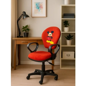 Aatoliarugs Mickey Mause Ofis Çalışma Koltuğu Döner Sandalye Çocuk Odası Ders Sandalyesi Genç Odası Bilgisayar Ders Çalışma Koltuğu Yükseklik Ayarlı Koltuk