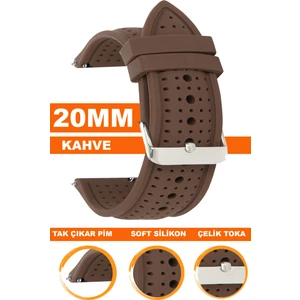 20MM Fossil-Welder-Casio-Seiko-Omega-Armani Saat Uyumlu Silikon Saat Kordonu 20S26B