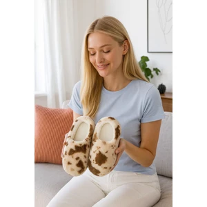 Modafrato Puffy Kadın Ev Terliği Kışlık Terlik Ses Yapmaz Taban