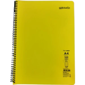 Flex A4 120 Yaprak Çizgili Spiralli Plastik Neon Kapak Defte
