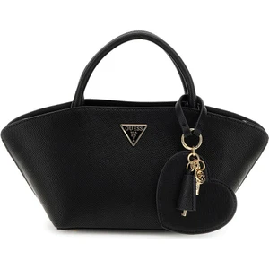 Kadın Kalp Aksesuarlı Kanat Detaylı El Çantası - Siyah