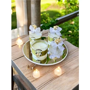 Cacagift Design Hediyelik Mum Özel Süslemeli Bebek Hediyelik Mum Isimli 10LU