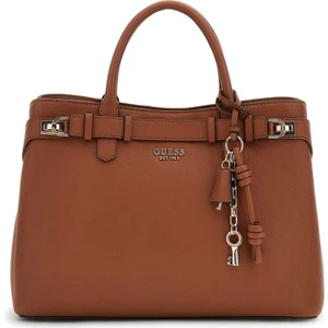 Kadın Aksesuarlı ve Toka Detaylı El Çantası - Taba