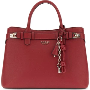 Kadın Aksesuarlı ve Toka Detaylı El Çantası - Kırmızı