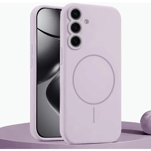 Samsung Galaxy S24 Plus Uyumlu Kılıf Zebana Liquid Soft Silikon Kılıf (Kablosuz Şarj Destekli) Lila