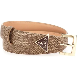 Kadın Monogram Desenli Üçgen Aksesuarlı Kemer - Kahverengi