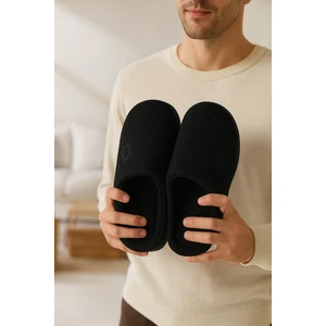 Modafrato Velvet Erkek Ev Terliği Ses Yapmayan Taban Yünlü Terlik