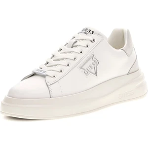 Erkek Elban Deri Kalın Tabanlı Sneaker - Beyaz