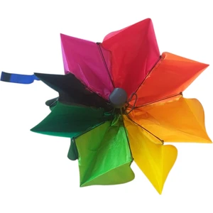 Rüzgara Dayanıklı Gökkuşağı Bayan Şemsiyesi 8 Tel Manuel