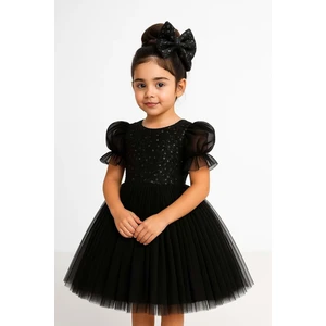Balon Kol Pul Payet Kız Çocuk Tütü Elbise M00751
