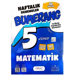Günay Yayınları 5.sınıf Bumerang Matematik Haftalık Deneme-Yeni Müfredat Yeni Baskı-