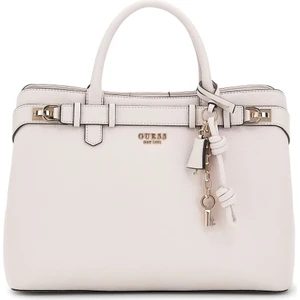 Kadın Aksesuarlı ve Toka Detaylı El Çantası - Krem