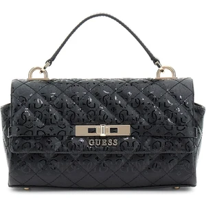 Kadın Kapitone ve Monogram Desenli El ve Omuz Çantası - Siyah