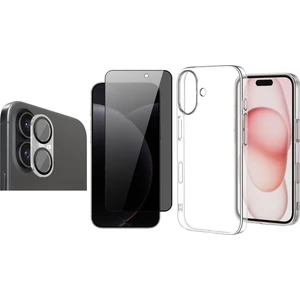 iPhone 17 Uyumlu Kılıf Sararma Yapmayan Vendas Droga Kapak + Kamera Lens + Hayalet Ekran Koruyucu