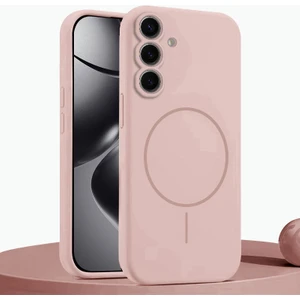 Samsung Galaxy S24 Plus Uyumlu Kılıf Zebana Liquid Soft Silikon Kılıf (Kablosuz Şarj Destekli) Pembe