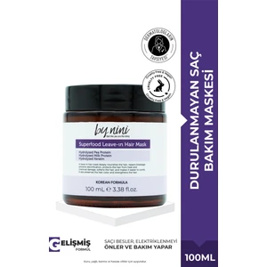 By Nini Superfood Leave-In Hair Mask – Besleyici, Onarıcı, Durulanmayan Saç Bakım Maskesi 100 ml