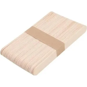 Natural Geniş Ahşap Çubuk 50 Li Paket