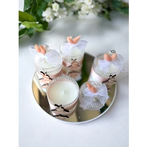 Cacagift Design Hediyelik Mum Özel Süslemeli Bebek Hediyelik Mum Isimli 10LU