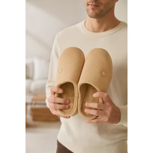 Modafrato Velvet Erkek Ev Terliği Ses Yapmayan Taban Yünlü Terlik