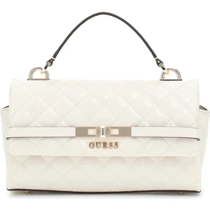 Kadın Kapitone Monogram Desenli El ve Omuz Çantası - Krem