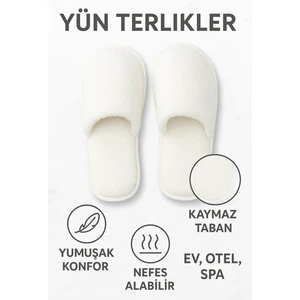 Yumuşak Yün Ev Misafir Günlük Kaymaz Terlik Günlük Ev Terliği Çeyiz Bohça Gelin Terlik