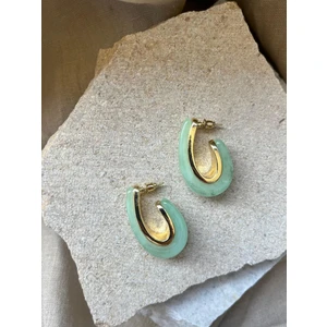 Yeşil Taşlı U Küpe