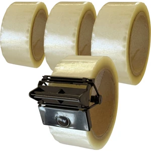 4 Adet 45X100 Koli Bandı ve Bant Kesici Seti Taşınma Paketleme Kiti