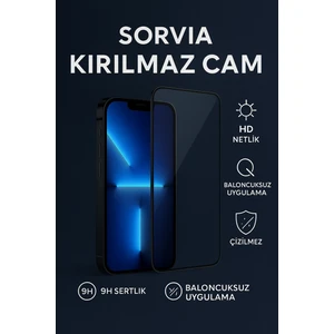 Nano Teknoloji 9h Yarım Temperli Kırılmaz Ekran Koruyucu Cam Darbe Önleyici (Yüksek Çözünürlük-Dayanıklı) –iphone 11-XR-13-14-14PRO-14PROMAX-15-15PRO-15PROMAX-16-16PRO-16PROMAX-16E Uyumlu (Sorvia)