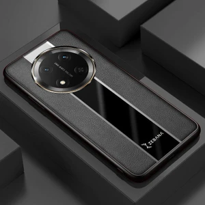 Honor Magic 7 Lite Uyumlu Kılıf Zebana Premium Deri Kılıf Siyah