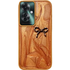 Oppo RENO11 F 5g Uyumlu Kılıf Zebana Fionka Silikon Kılıf Kahverengi