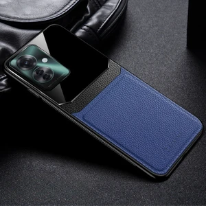 Oppo RENO11 F 5g Uyumlu Kılıf Zebana Lens Deri Kılıf Lacivert