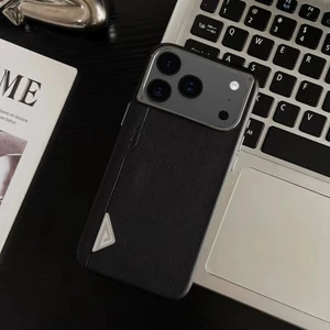 Apple iPhone 17 Pro Uyumlu Kılıf Zebana Arvento Elite Deri Kılıf (Kablosuz Şarj) Siyah