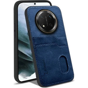 Honor Magic 7 Lite Uyumlu Kılıf Zebana Kartlıklı Lüx Deri Kılıf Lacivert