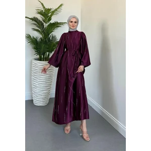 Kaitlyn Taşlı Abiye Mor