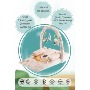 Bebek Reflu Yatağı, Fermuarlı, Yıkanabilir Kılıf, Özel Üretim, Pamuk Kumaş