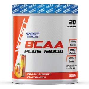 West Nutrition Bcaa Plus 12000 Glutamin Taurin 300 gr 20 Servis Enerji İçeceği Şeftali