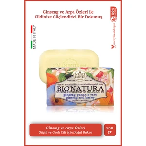 Nesti Dante Bio Natura Ginseng & Barley Katı Sabun 250gr | Güçlendirici | Ginseng ve Arpa Özü