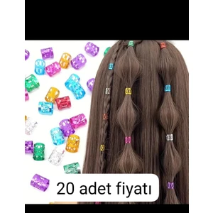 20 Adet Saç Boncuğu Aliminyum
