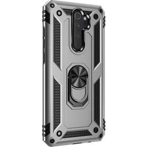 Piyasa Sepeti Xiaomi Redmi Note 8 Pro Yüzüklü Tank Kılıf Gümüş