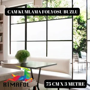 Cam Kumlama Folyosu Buzlu Cam Filmi Ofis -Ev-Mutfak Pencere-Cam Balkon Duşakabin 75CMX3M