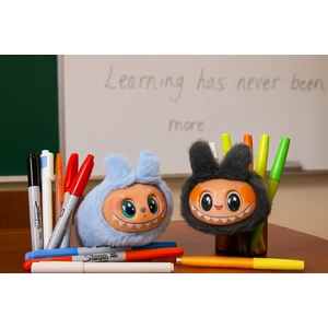 Labubu Okul Anahtarlıklı Kalemlik Gri